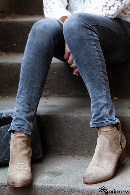 Side Zipper Ankle Boot