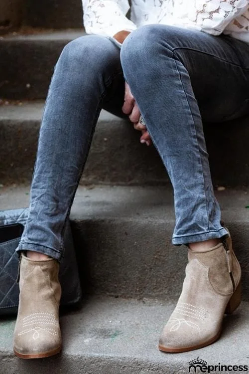 Side Zipper Ankle Boot