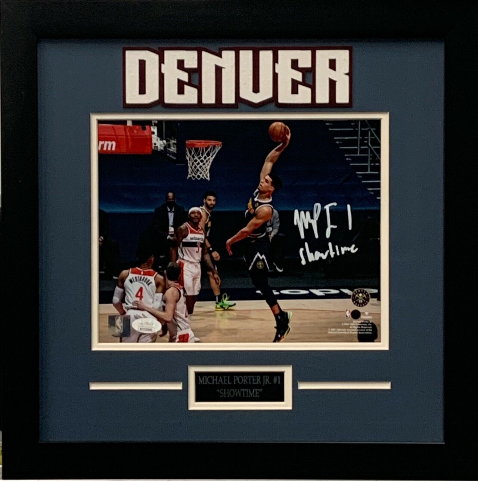 Michael Porter Jr autographed inscribed framed 8x10 Photo Poster painting NBA Denver Nuggets JSA