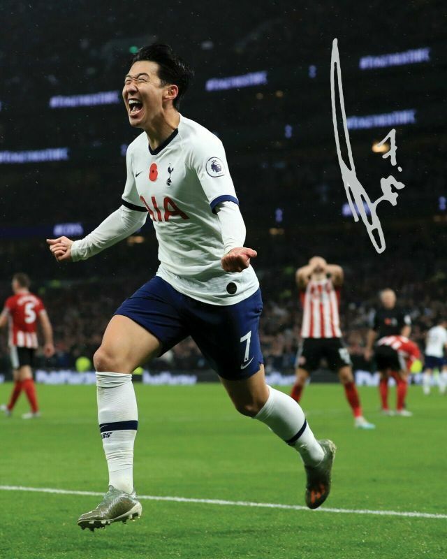 Son Heung-Min - Tottenham Hotspur Autograph Signed Photo Poster painting Print 1