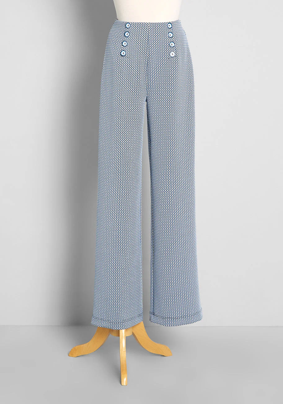 Sailing So Smoothly Wide-leg Pants