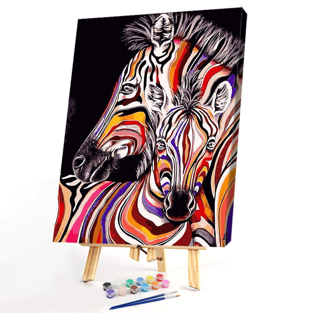 

40*50cm - Paint By Numbers - Zebra, 501 Original