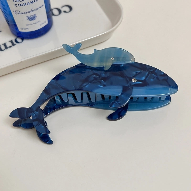 Women’s Funny Marine Style Shark Whale Acetic Acid Sheets Hair Claws