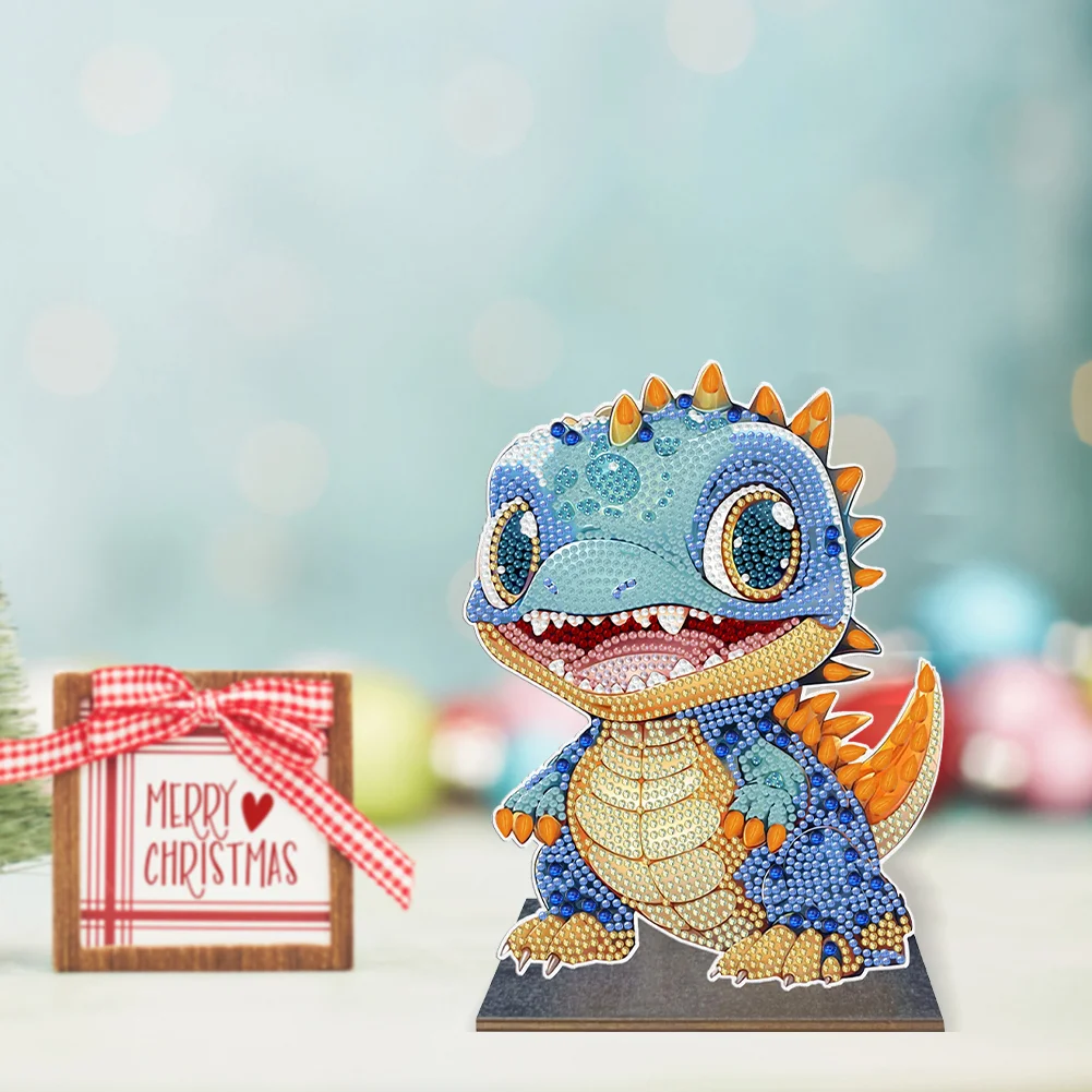 Wooden Desktop Diamond Painting Ornament Diamond Table Decor (Dragon Baby #5)