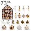 73PCS Home Christmas Tree Hanging Decors Gift Set
