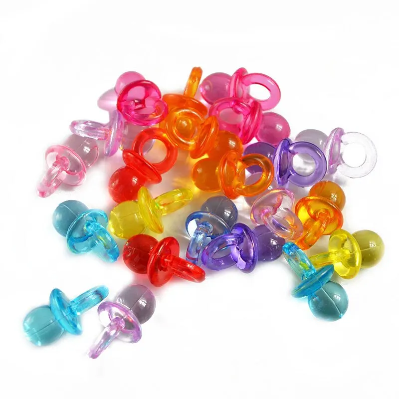 50Pcs Multicolor Mini Pacifiers Baby Shower Party Favors Decor DIY Girl Boy Birthday Festival Party Table Decoration Supplies