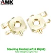 AMK 5 in 1 TRX4M Upgrades Brass Weight Including Caster Blocks,Steering Link,Steering Knuckle,Steering Blocks,Diff Cover for 1/18 RC Crawler Accessories