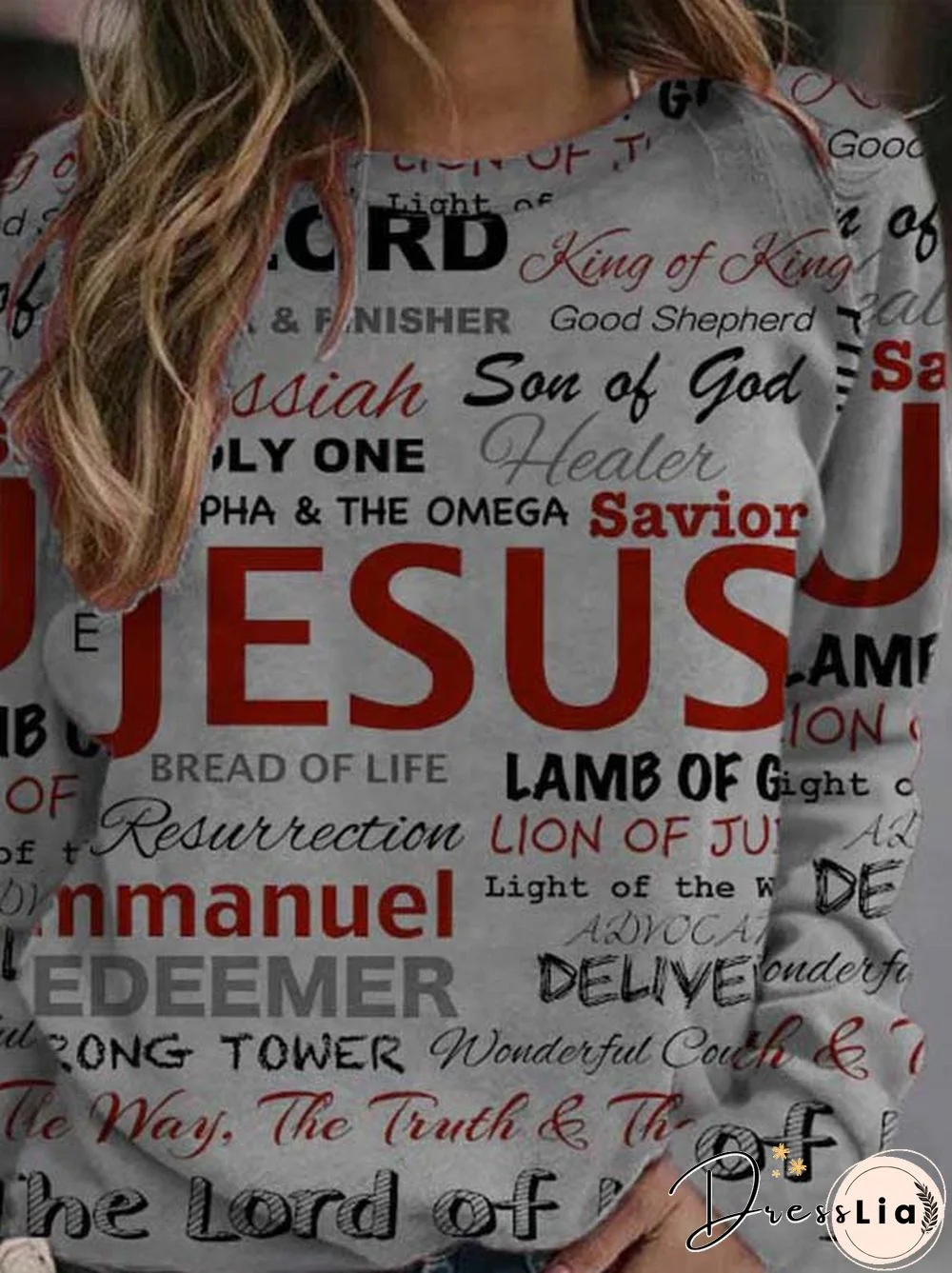 Long Sleeve Letter Cotton Blends Casual Sweatshirts