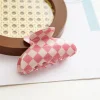 Colorful Chessboard Hair Clip Claw