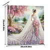 (Pre-Framed)Diamond Painting-DIY Crystal Rhinestone Wedding Dress(25x25cm)