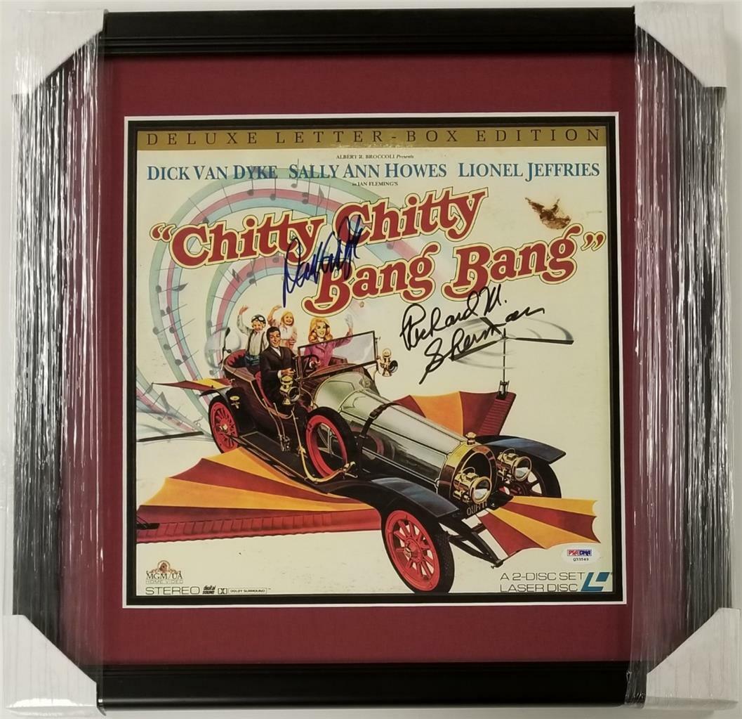 Dick Van Dyke & Richard Sherman signed Chitty Chitty LP Cover ~ PSA/DNA COA
