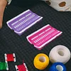 (US Only)2pcs 30 Positions Floss Organizer Plastic Thread Organizers (Rose Red Purple)