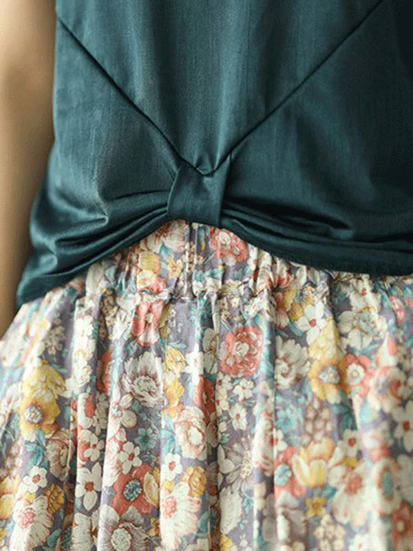 The Cotton Shirt And Floral Skirt Set main image 0
