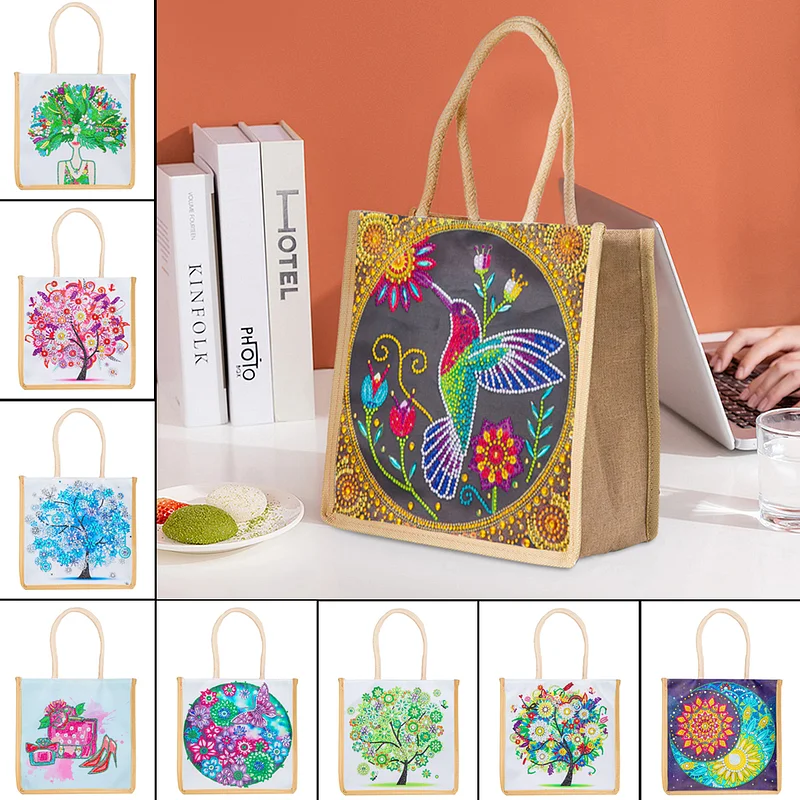 Special Shaped Diamond Painting Tote Bag for Adults Home Organizer (Owl)  5.99