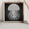 DIY Pearl Painting Jellyfish for Home Wall Decor(25x25cm)