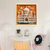 Paper Quilling Taj Mahal-14CT Stamped Cross Stitch 40*40cm/15.75*15.75in tapestrymarket