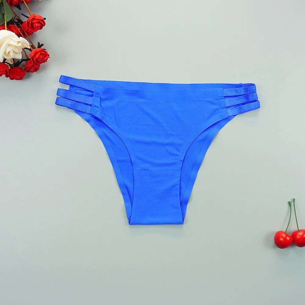 Billionm Women's Seamless Panties Thongs Sexy Intimate Tangas Ice Silk Low-waist T Panty Nylon Female G-Strings Erotic Underwear