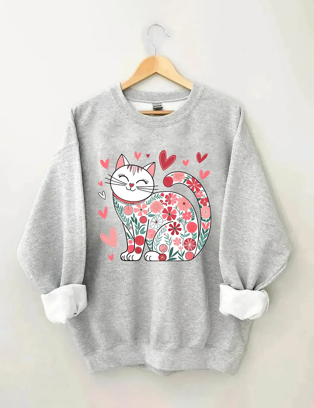 Cat Loves Valentines Day Sweatshirt