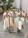 Circular Drying Rack with Wheels Display Hanging Clothes Rack for Clothing Store