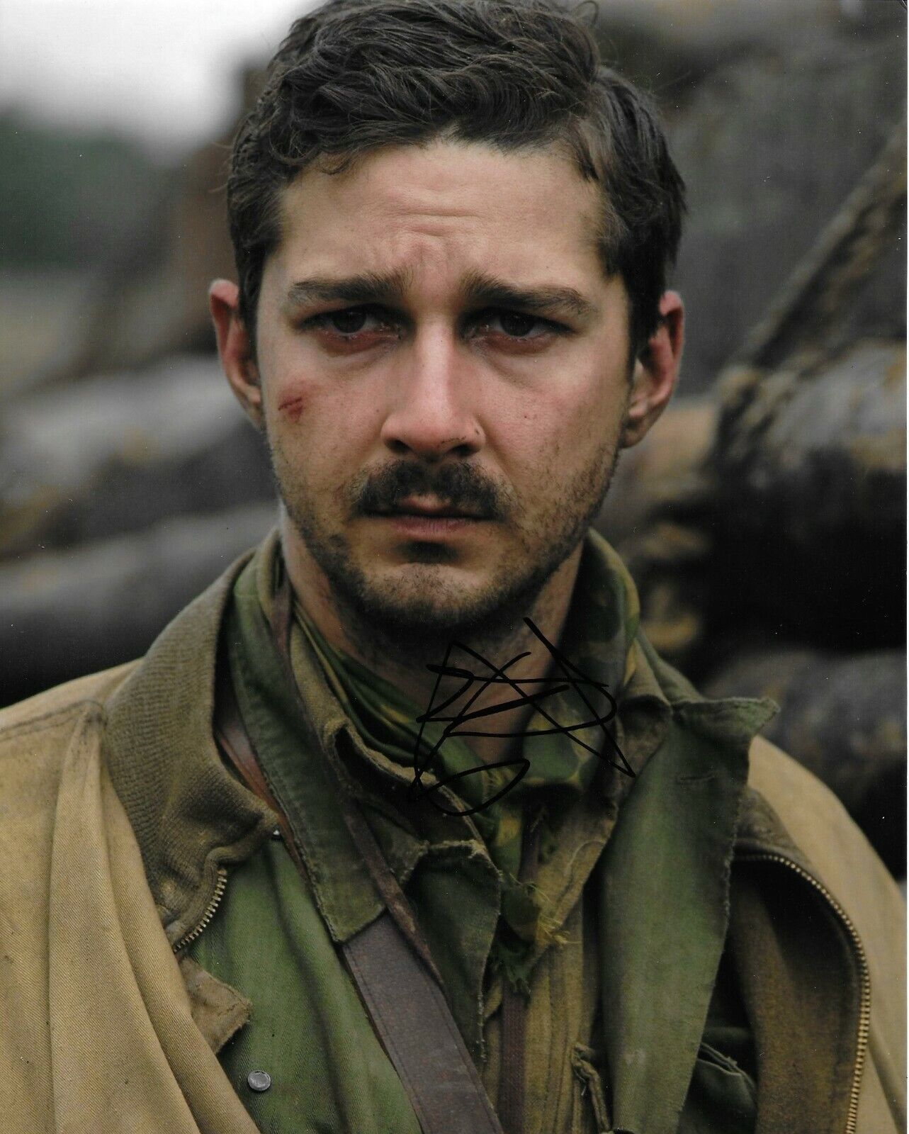 Shia LaBeouf Signed Fury 10x8 Photo Poster painting AFTAL