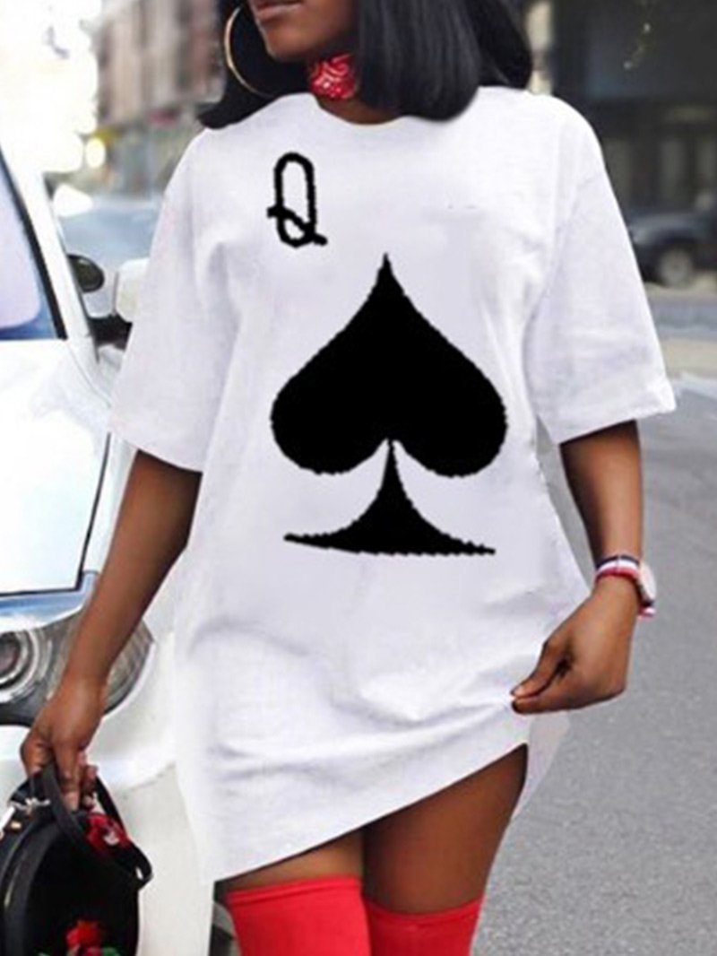 Fashionable poker pattern dress