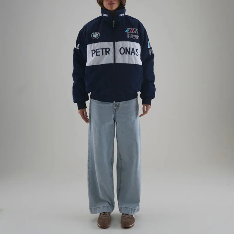 Unisex Racing Style Street Fashion Loose Racing Casual Print Jacket