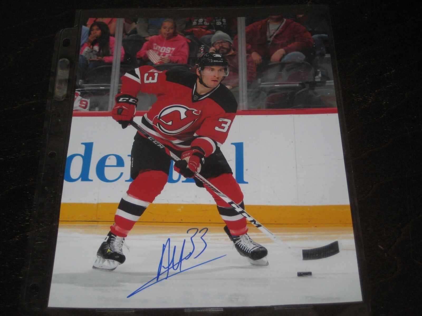 YOHANN AUVITU autographed NJ NEW JERSEY DEVILS 8x10 Photo Poster painting L@@K!