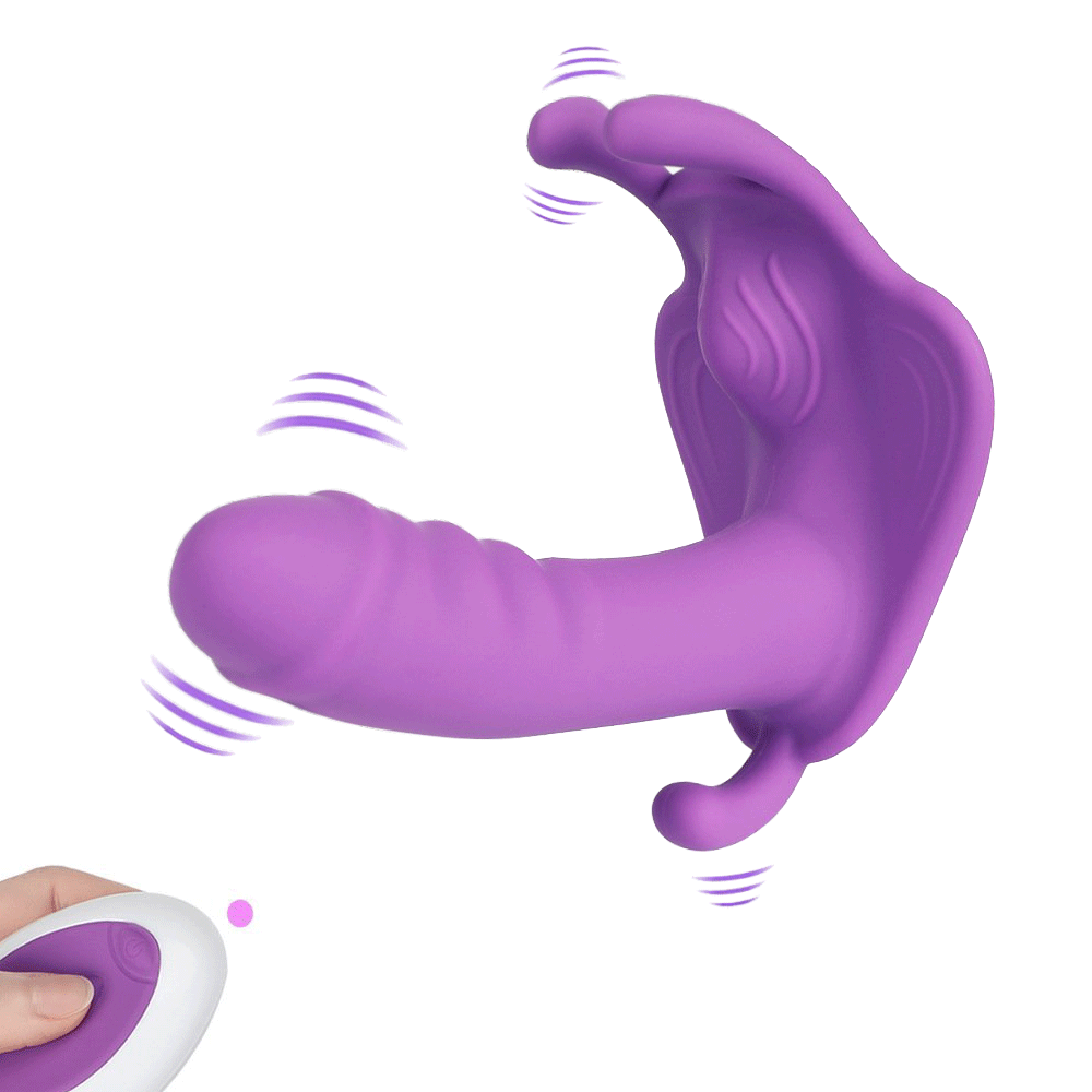 M3 Remote Control Clit G spot Rabbit Dildo Vibrator  - Rose Toy