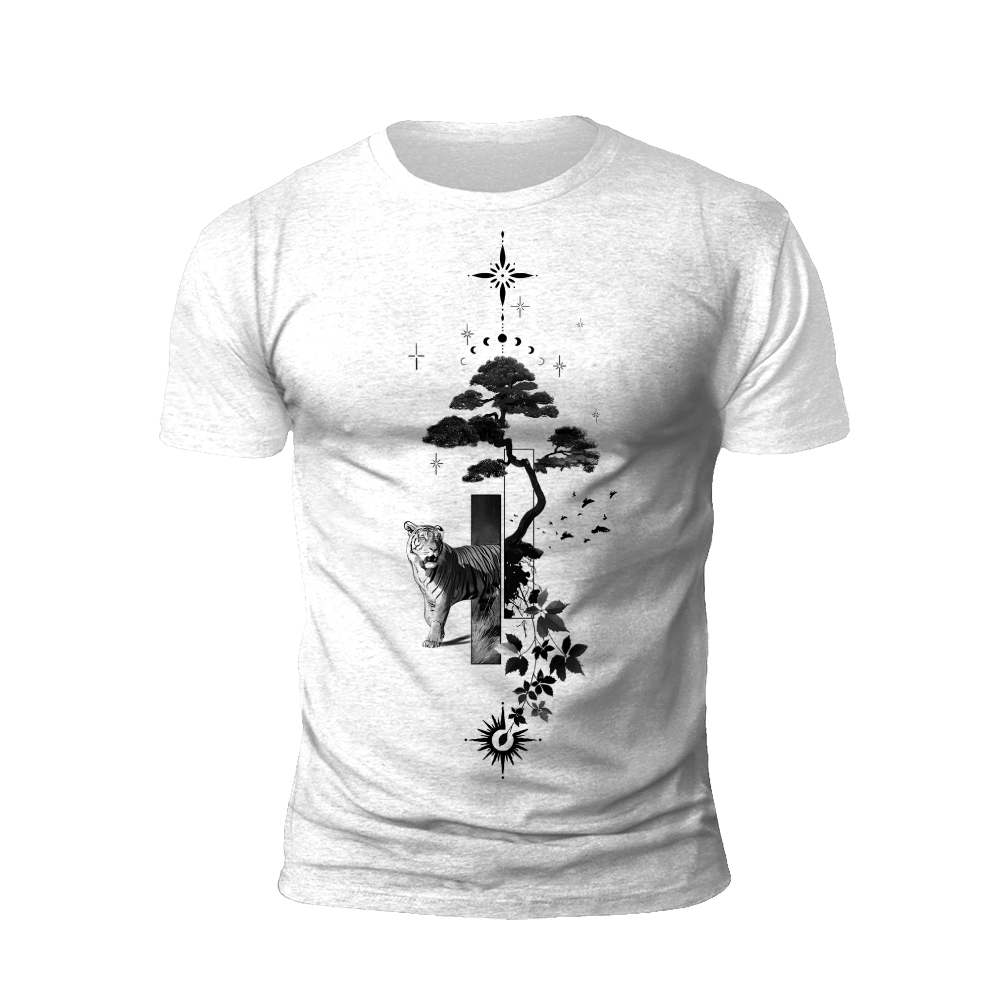 Mystic Tiger: A Fusion of Nature and Symbolism T-shirt