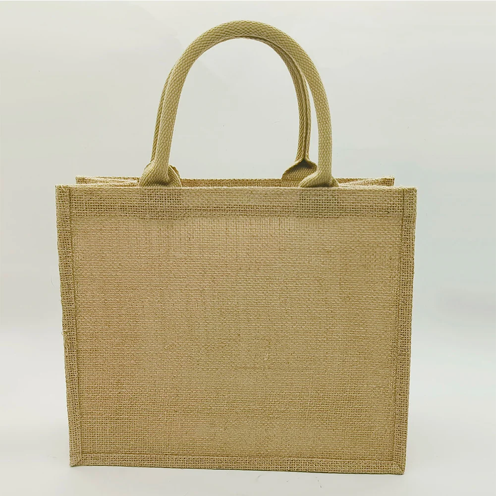DIY Linen Tote Bags Waterproof Daily Utility Bag for Grocery/School/Travel/Study/Gym
