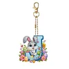 (US Only)PET Double Sided Special Shaped Easter Alphabet DIY Diamond Painting Keychain