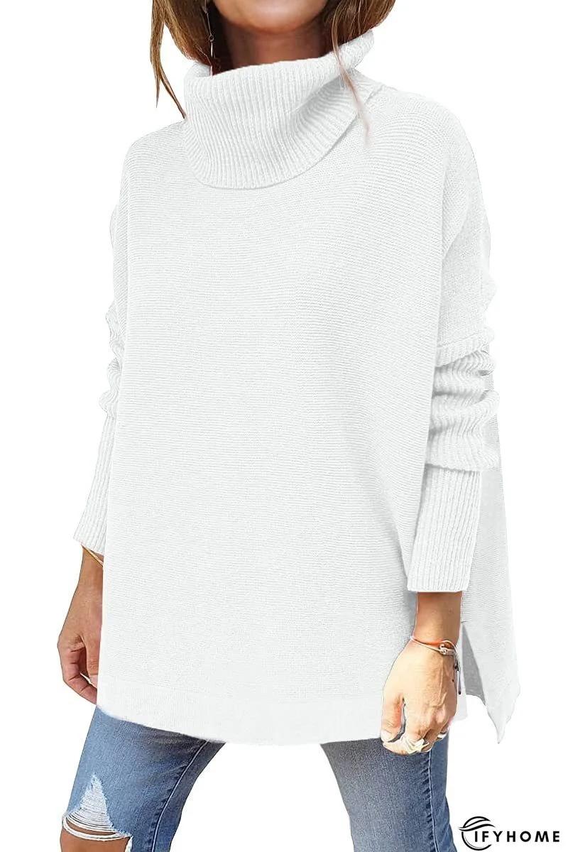 Vintage Long Sleeve Turtleneck Tunic Top | IFYHOME