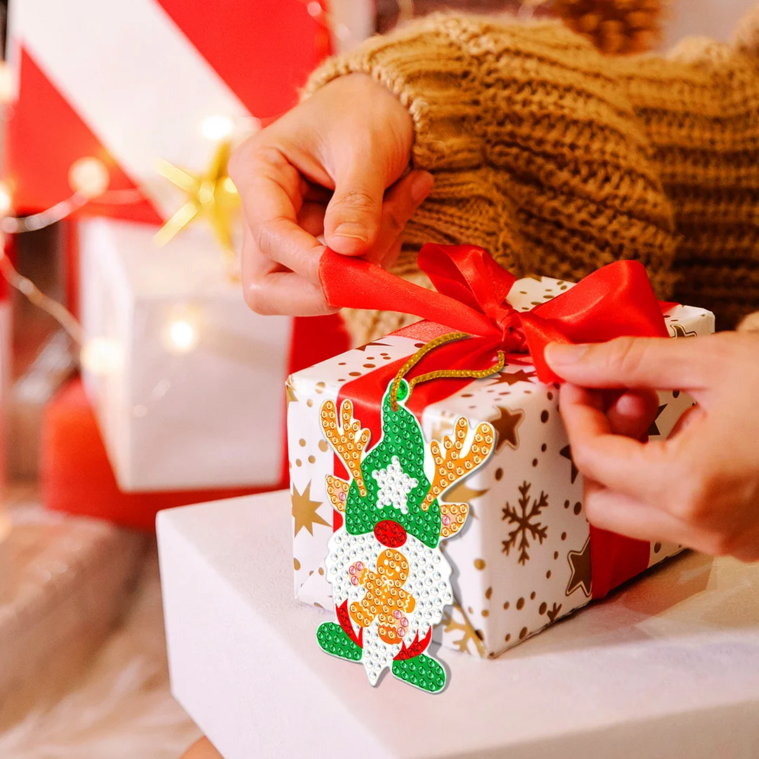 10pcs Christmas Goblin Diamond Painting Ornament(Single-sided)