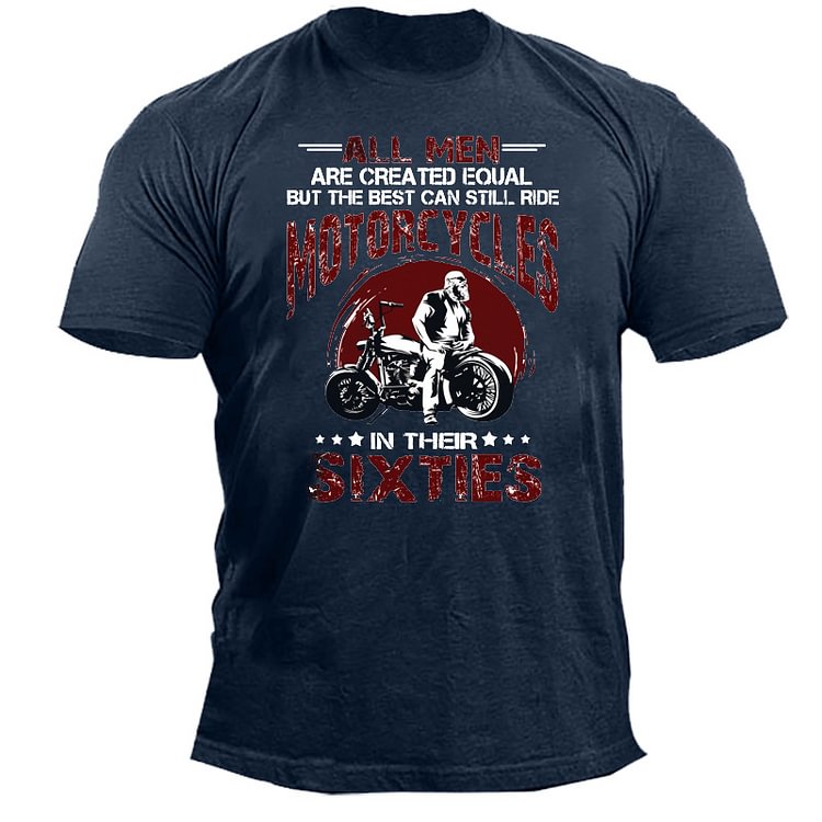All Men Are Created Equal Motorcycle Lovers Men's Cotton Shirt