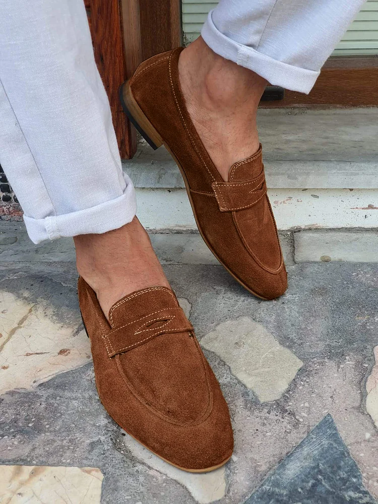 Jackson Suede Penny Loafers