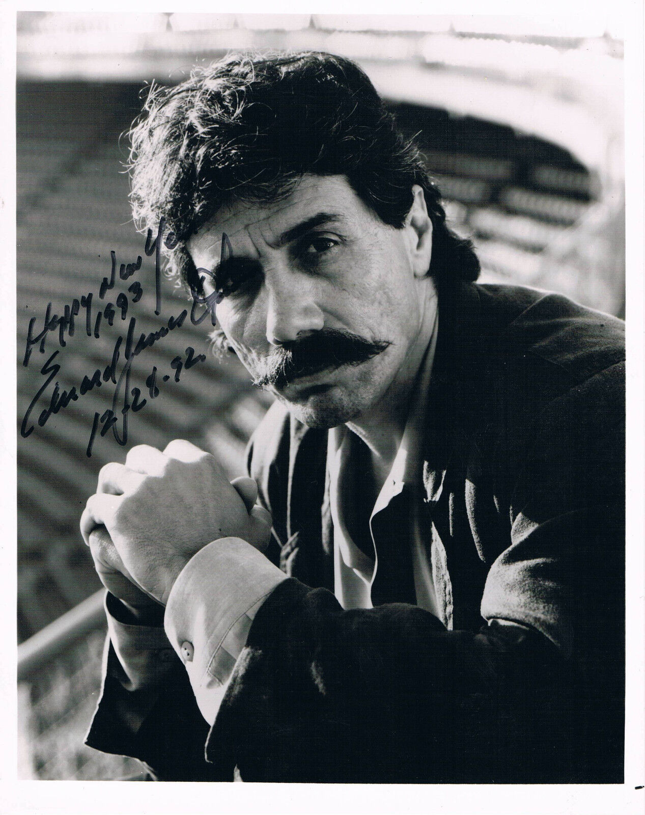 Edward James Olmos 1947- genuine autograph 8x10