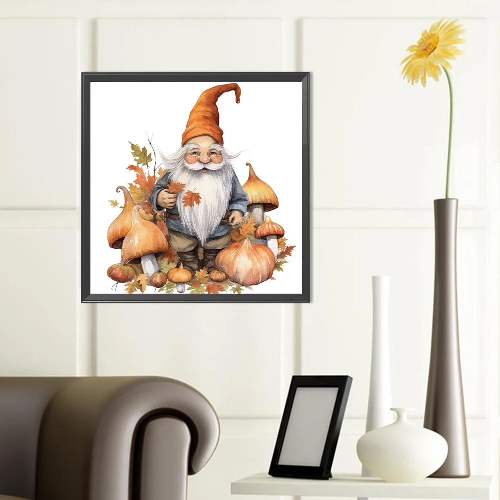 Diamond Painting - Full Round Drill - Autumn Mushroom Gnome(Canvas|40*40cm)