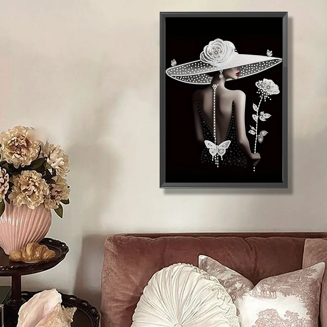 Beauty Special Shaped 5D DIY Partial Drill Diamond Painting Kit Home Art 30x40cm