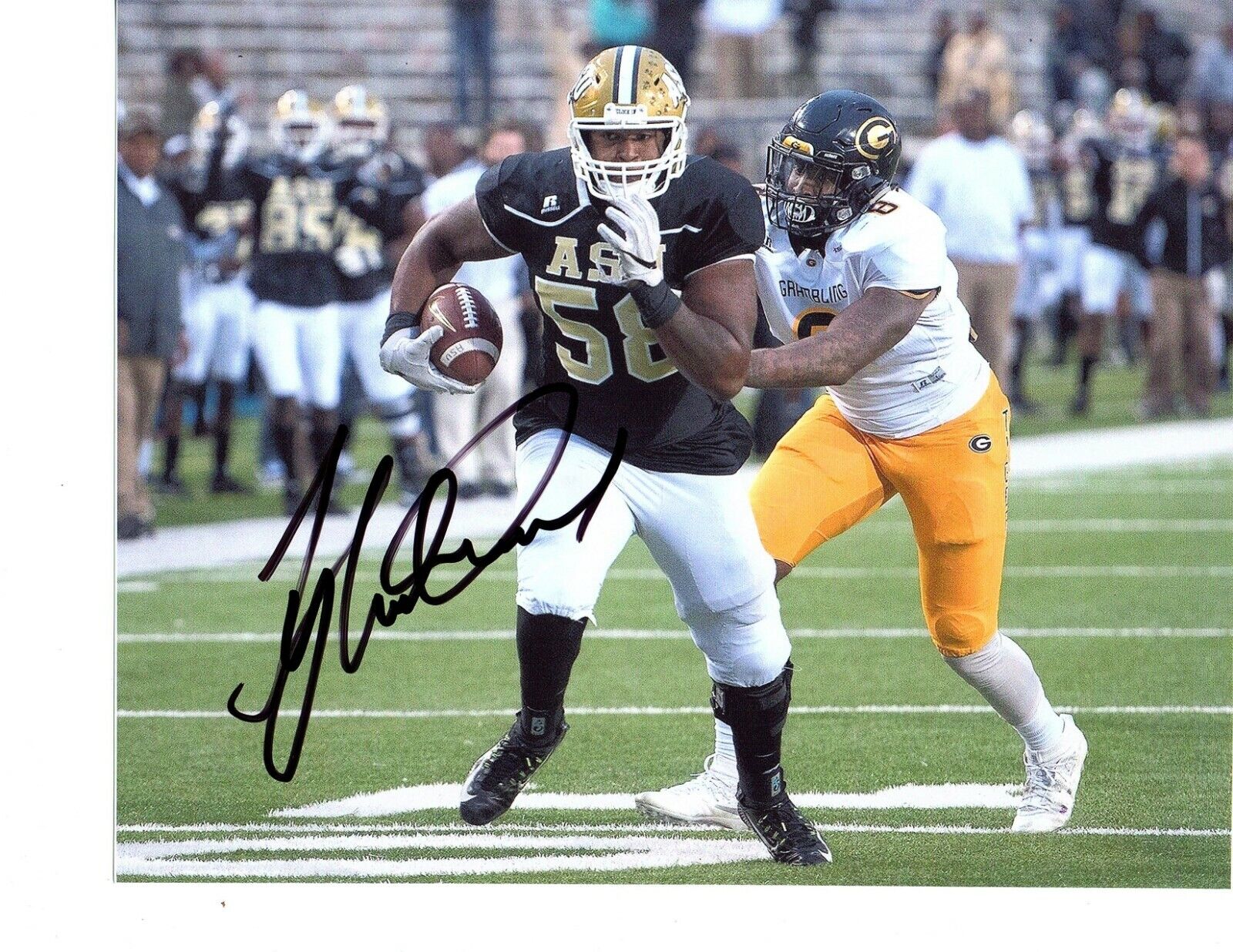 Khalen Saunders Western Illinois signed autographed 8x10 football Photo Poster painting