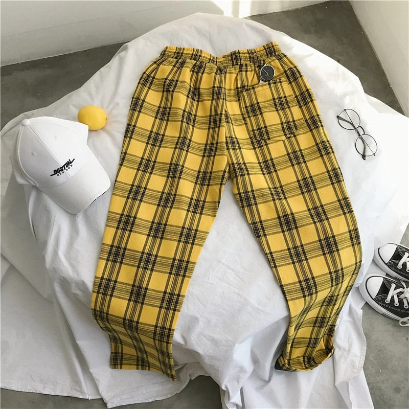 Privathinker Harajuku Plaid Pants For Women Trousers 2021 Streetwear Woman Harem Pants Autumn Ladies Causal Pants Plus Size