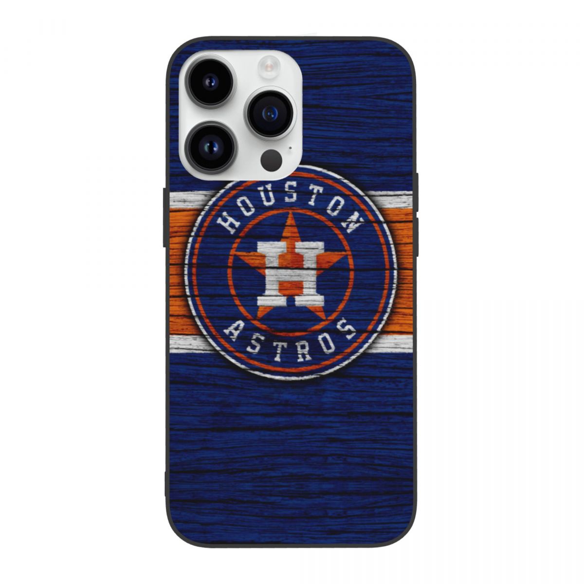 MLB Houston Astros Wooden Texture iPhone Case 14