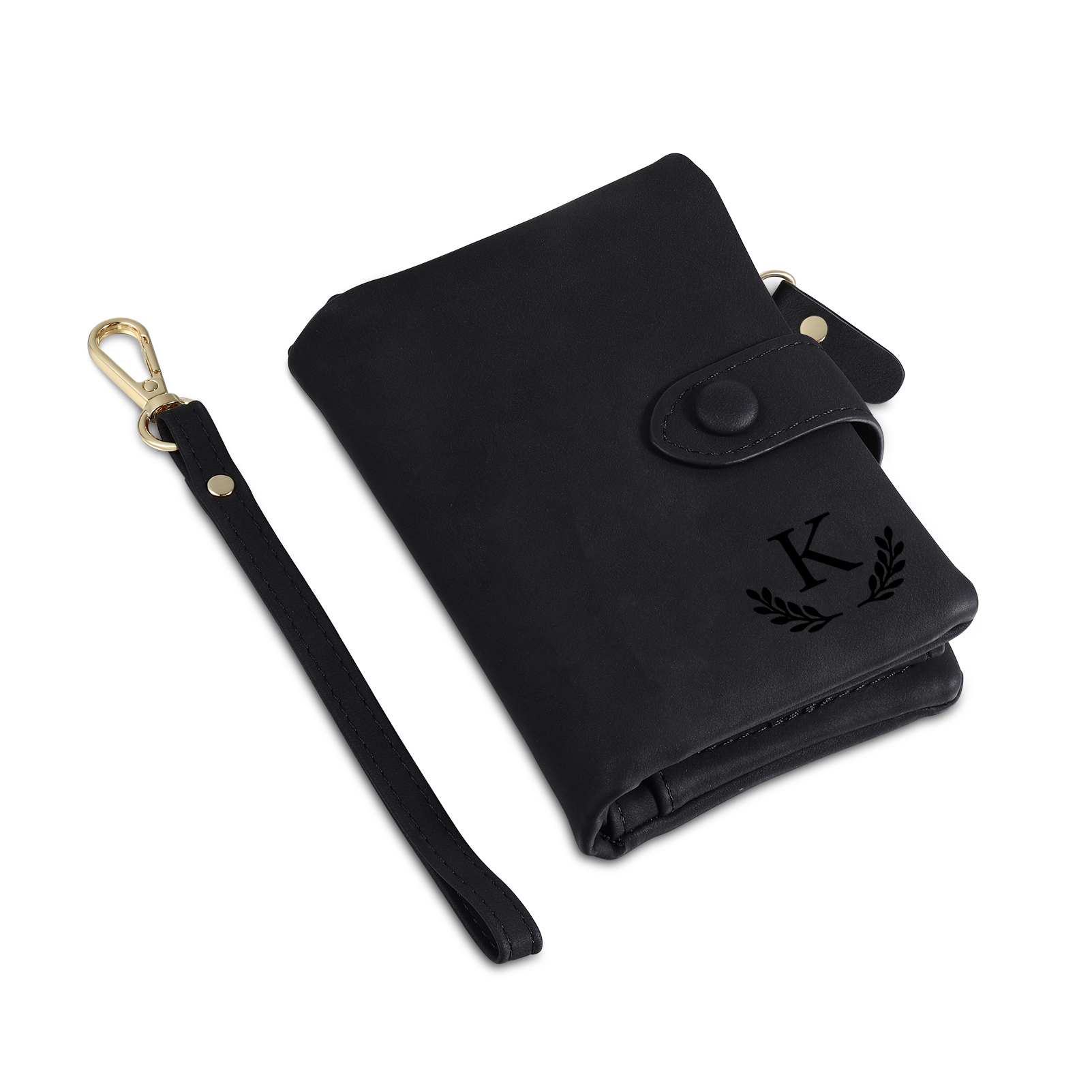 Portafoglio Albero della vita in PU pelle con 3 nomi & 1 testo & 1 lettera personalizzati per donna