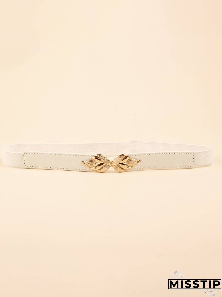 Gold Buckle Elastic Belt