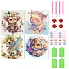 4pcs Diamond Painting -DIY Round Drill Animal