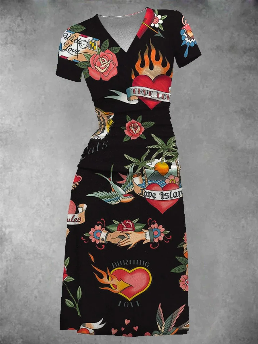 Women's True Love Retro Maxi Dress
