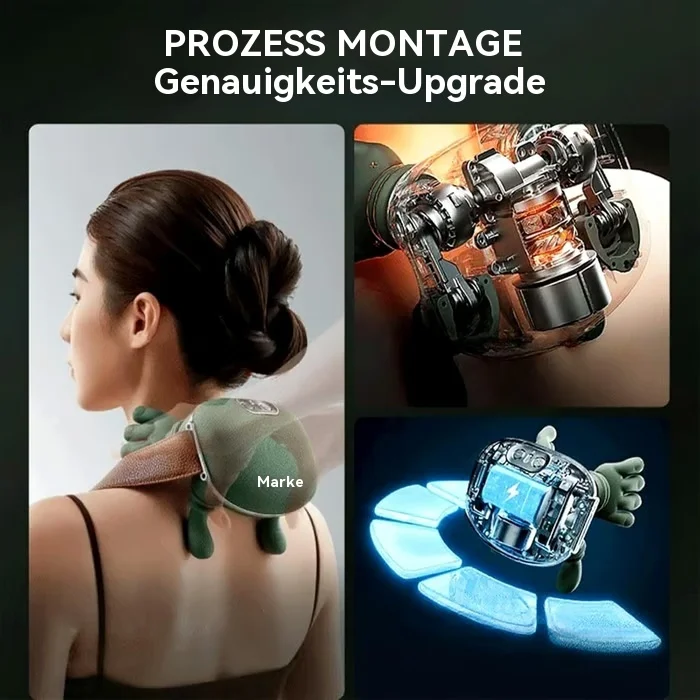 Nacken- und Schultermassageger&auml;t mit W&auml;rmefunktion &ndash; Tiefengewebsmassage zur Linderung von R&uuml;cken- und Nackenschmerzen.