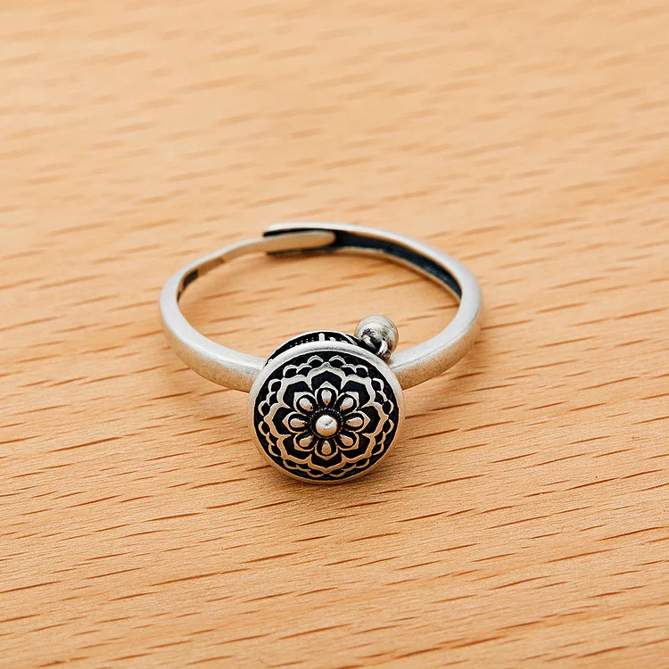 Six-character Mantra Adjustable And Rotatable Ring
