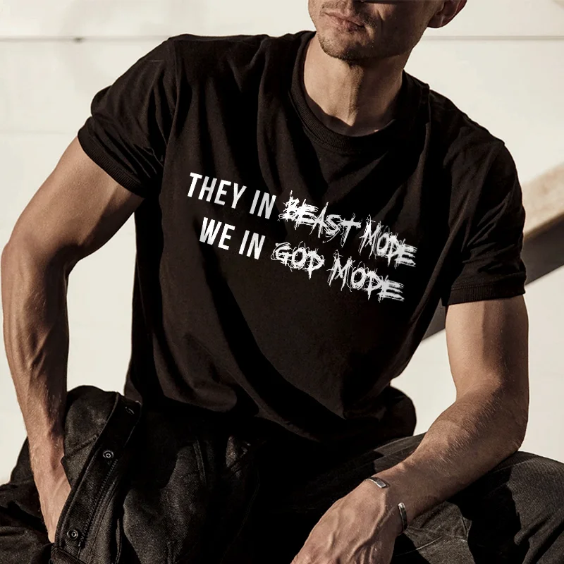 They In Beast Mode We In Gop Mode Printed Men's T-shirt -  