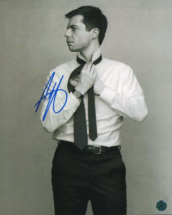 PETE BUTTIGIEG Autographed Original 8x10 Photo Poster painting LOA TTM