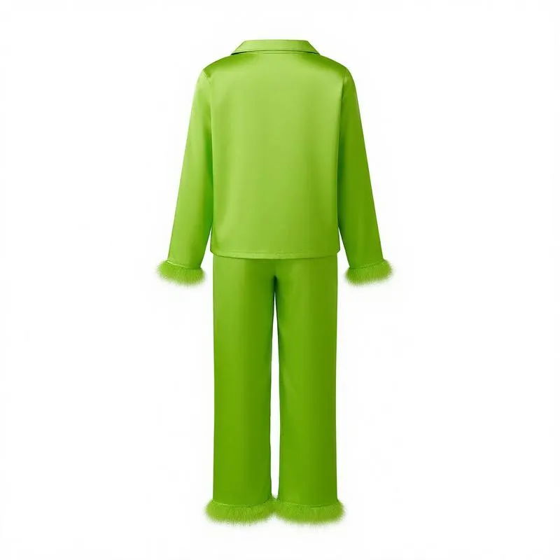 REDWOON Mommy and Me Pajamas Christmas Family Matching Sleepwear Long Sleeve Lapel V Neck Button Down Tops and Elastic Waist Pants Loungewear